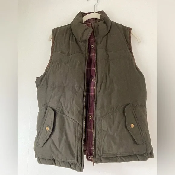 Ralph Lauren Olive Quilted Vest - Picture 1 of 7